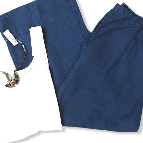 J. Jill Pants - J Jill Familiar Fit Linen Cropped Pants